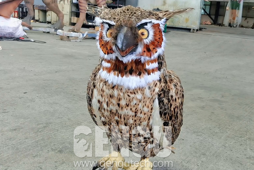 Factory Video Shot: Animatronic Owl